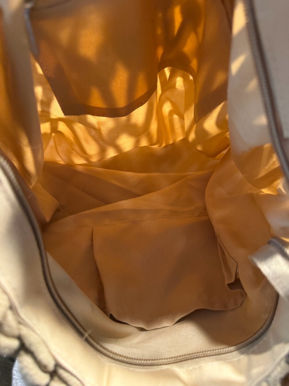 Woven Macramé Tote Bag in Tan - Picture 6 of 11